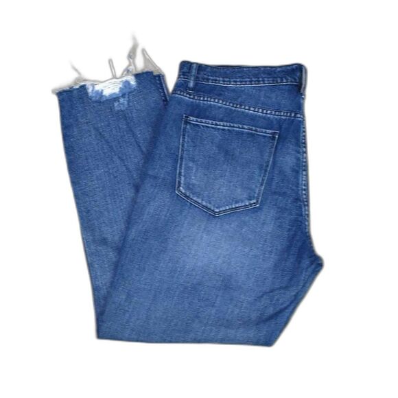 Pistola Distressed Cropped Straight Leg Jeans Size 30 Blue Denim Ankle Style - Picture 1 of 11
